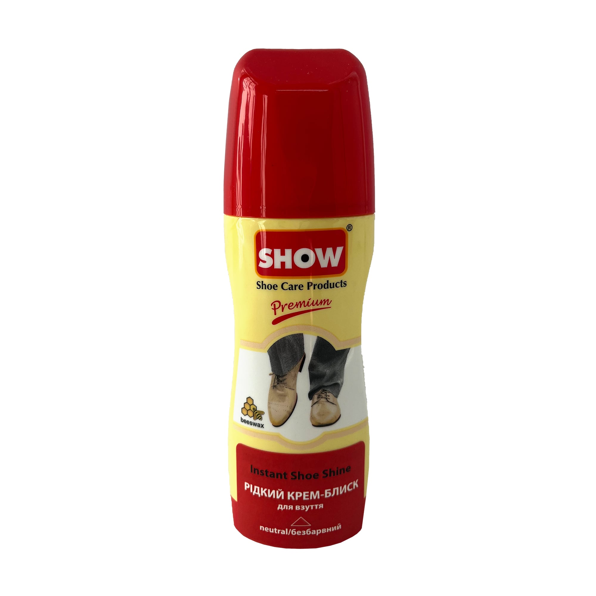 Рідкий крем-блиск для взуття SHOW Instant Shoe Shine безбарвний, 75 мл